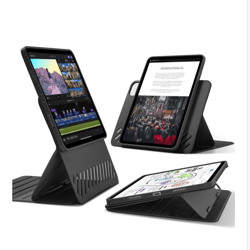 iPad Pro 12.9” Case Stand Portrait/Landscape 6th 5th Generation-BLK